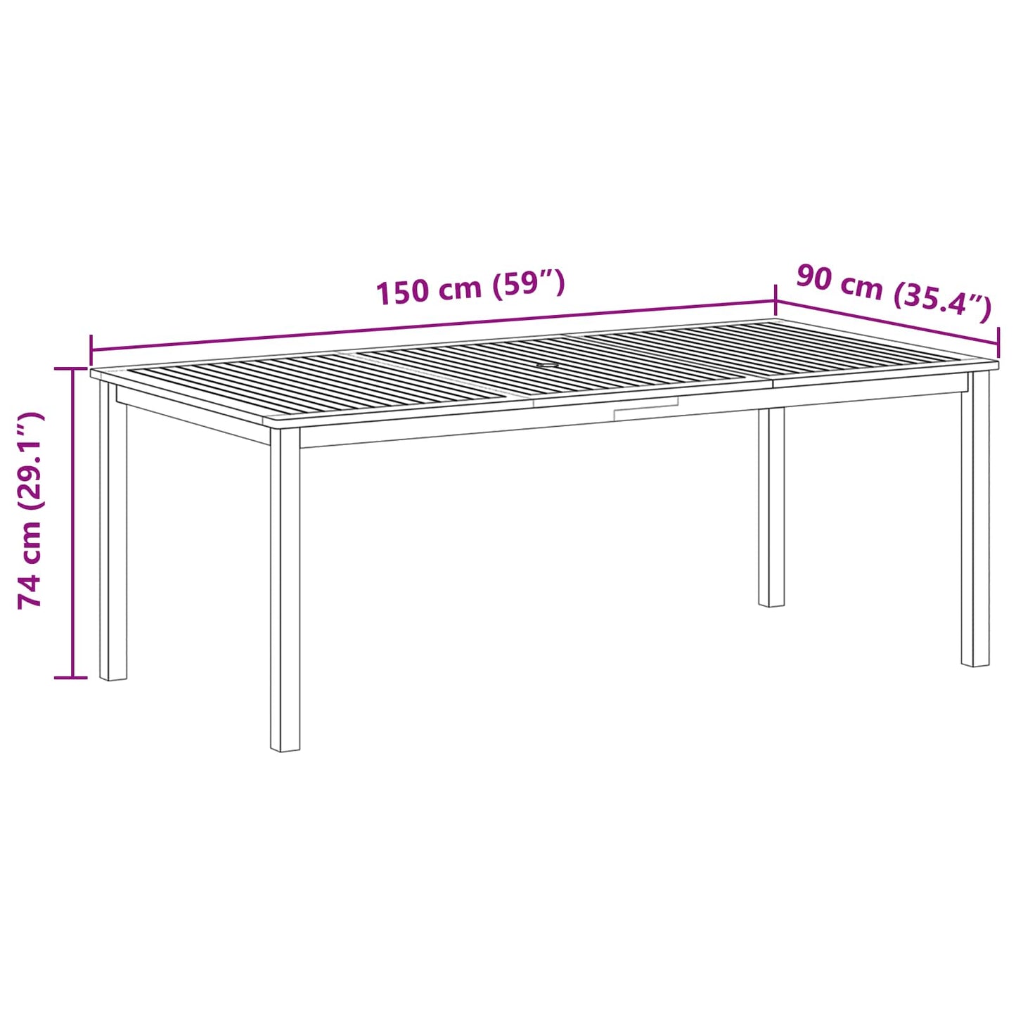 vidaXL Garden Dining Set 7 pcs Grey Solid Acacia Wood