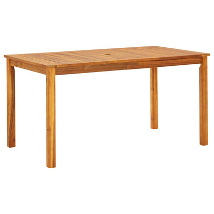 vidaXL Garden Dining Set 7 pcs Beige Solid Acacia Wood