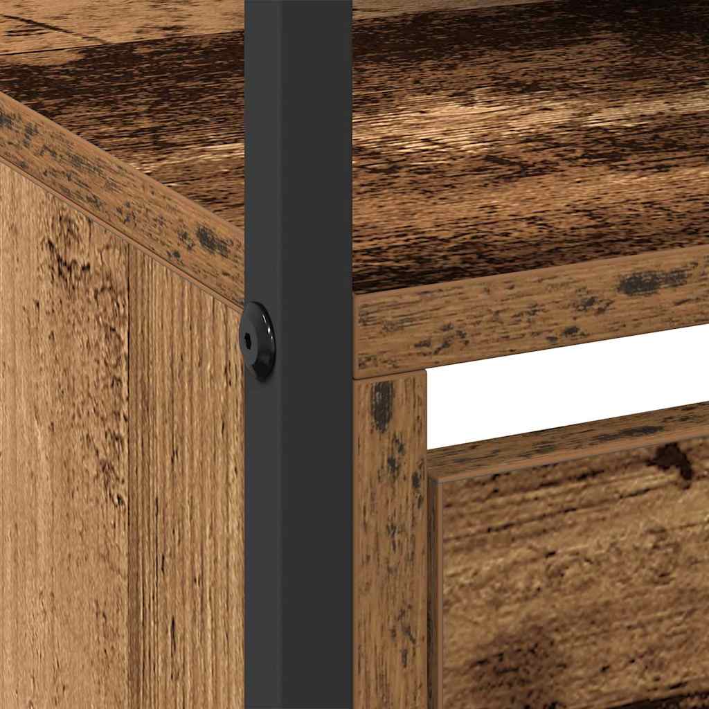 vidaXL Shoe Cabinet Old Wood 100 x 34 x 112 cm Engineered Wood