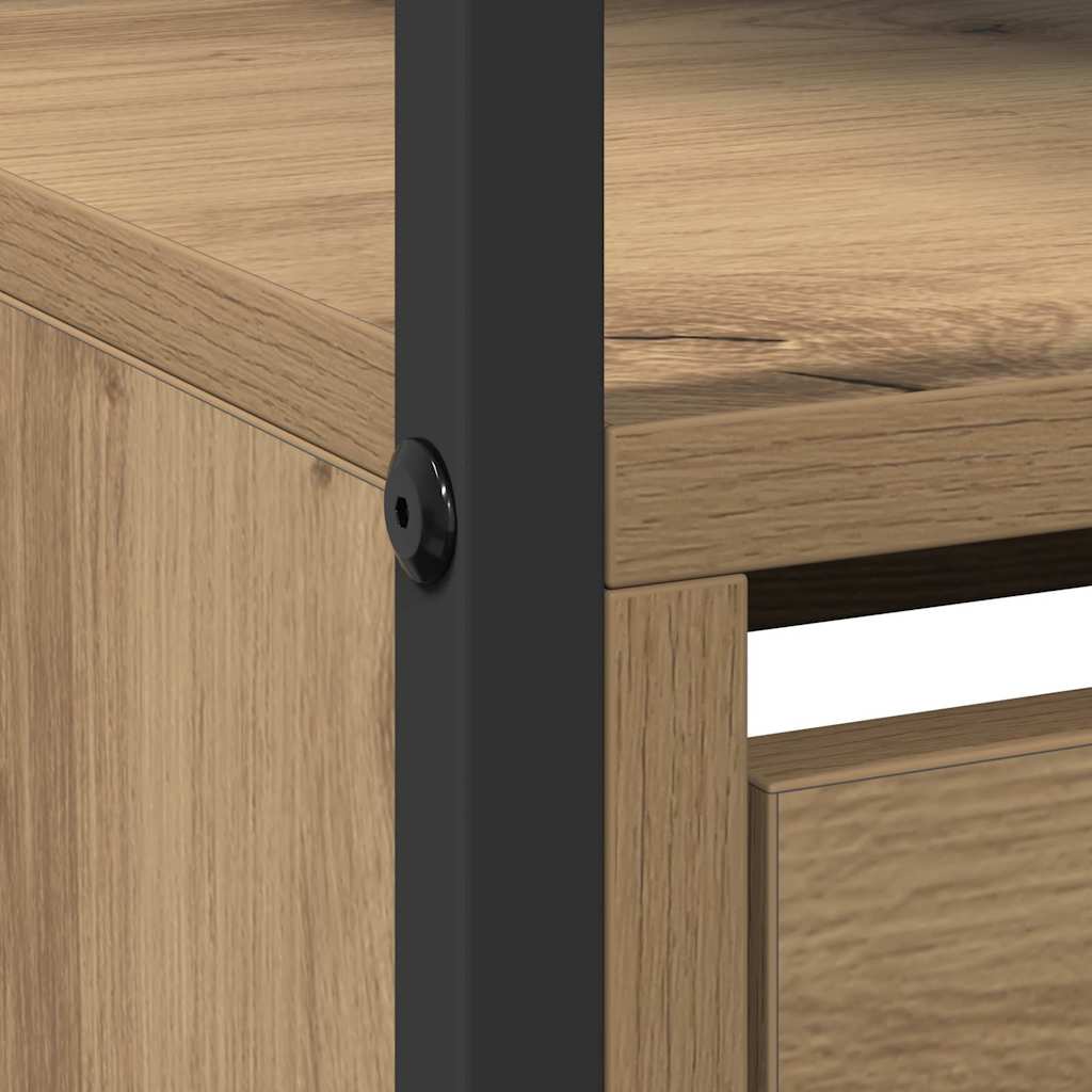 vidaXL Shoe Cabinet Artisan Oak 100 x 34 x 112 cm Engineered Wood