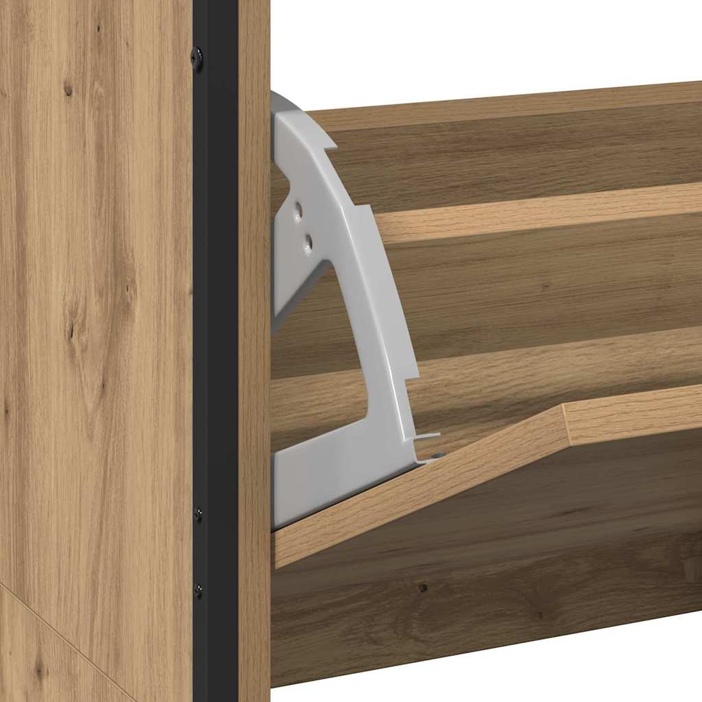 vidaXL Shoe Cabinet Artisan Oak 100 x 34 x 112 cm Engineered Wood