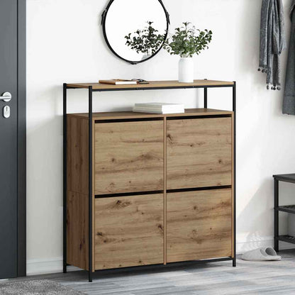 vidaXL Shoe Cabinet Artisan Oak 100 x 34 x 112 cm Engineered Wood