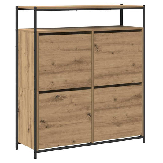 vidaXL Shoe Cabinet Artisan Oak 100 x 34 x 112 cm Engineered Wood