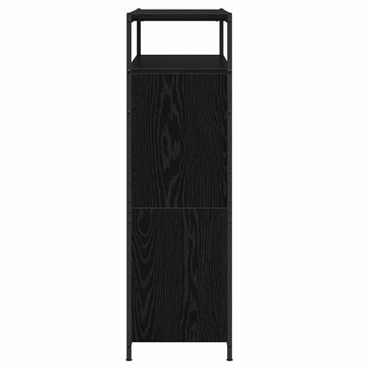 vidaXL Shoe Cabinet Black Oak 100 x 34 x 112 cm Engineered Wood