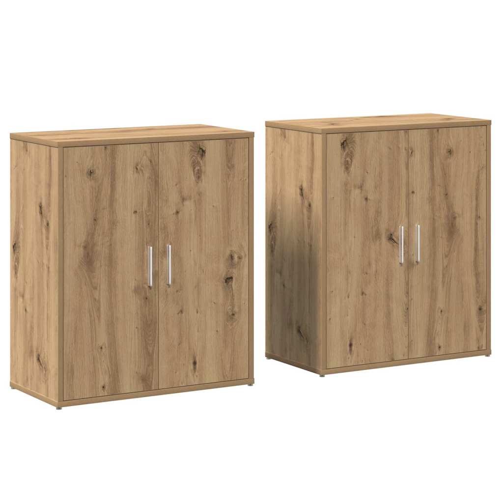 vidaXL Sideboard 2 pcs Artisan Oak 60 x 31 x 70 cm Engineered Wood