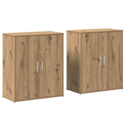vidaXL Sideboard 2 pcs Artisan Oak 60 x 31 x 70 cm Engineered Wood