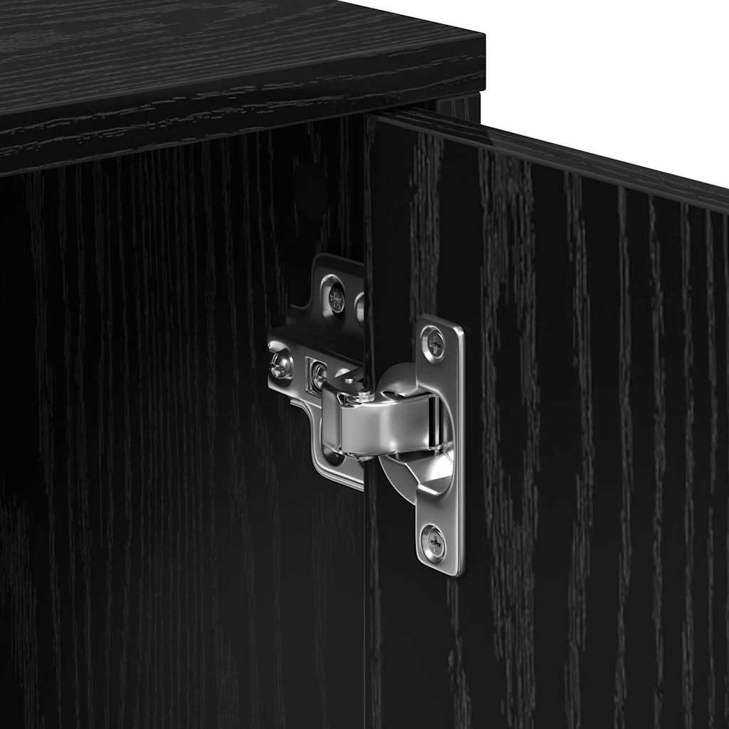 vidaXL Sideboard 2 pcs Black Oak 60 x 31 x 70 cm Engineered Wood