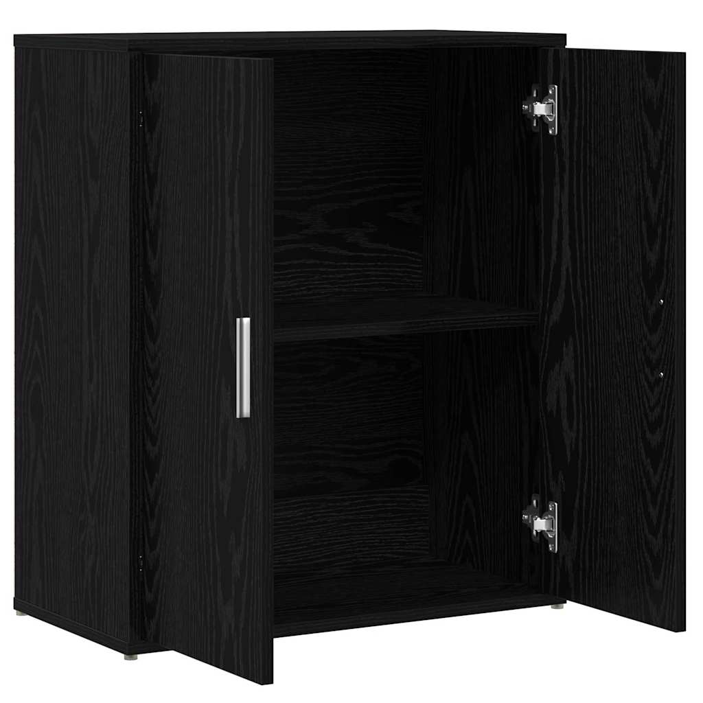 vidaXL Sideboard 2 pcs Black Oak 60 x 31 x 70 cm Engineered Wood