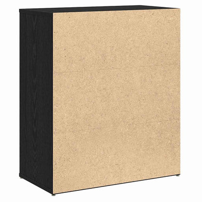 vidaXL Sideboard 2 pcs Black Oak 60 x 31 x 70 cm Engineered Wood