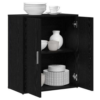 vidaXL Sideboard 2 pcs Black Oak 60 x 31 x 70 cm Engineered Wood