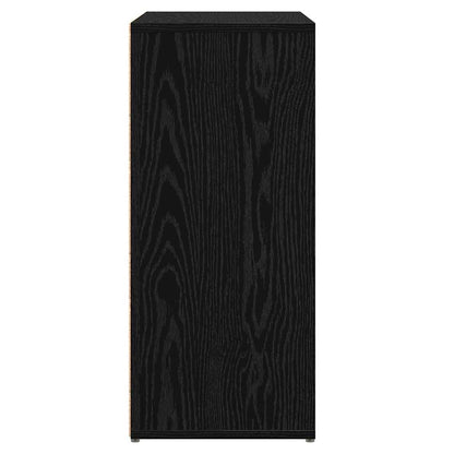 vidaXL Sideboard 2 pcs Black Oak 60 x 31 x 70 cm Engineered Wood