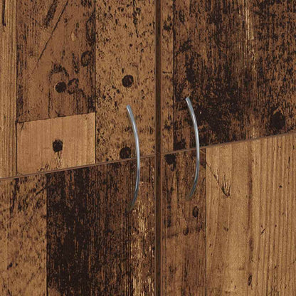vidaXL Office Cabinet Old Wood 60 x 32 x 152.5 cm Engineered Wood