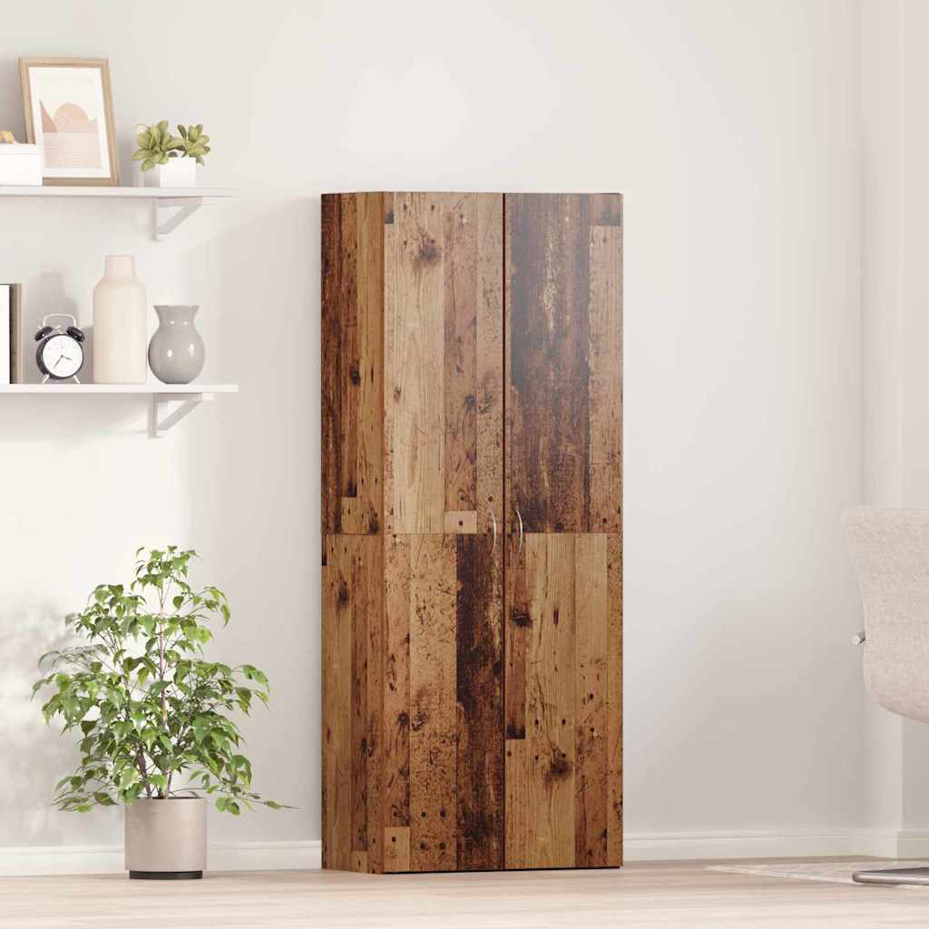 vidaXL Office Cabinet Old Wood 60 x 32 x 152.5 cm Engineered Wood