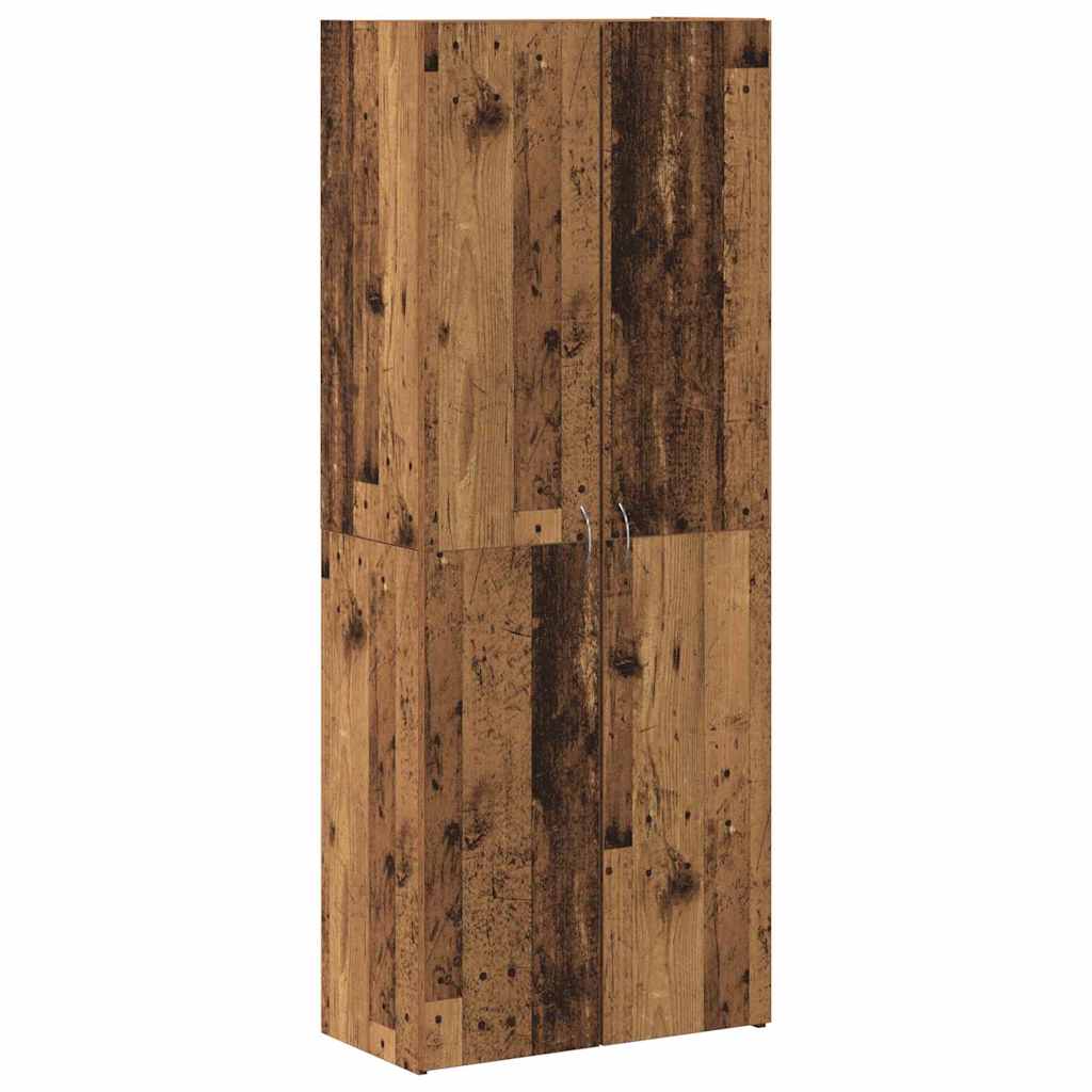 vidaXL Office Cabinet Old Wood 60 x 32 x 152.5 cm Engineered Wood
