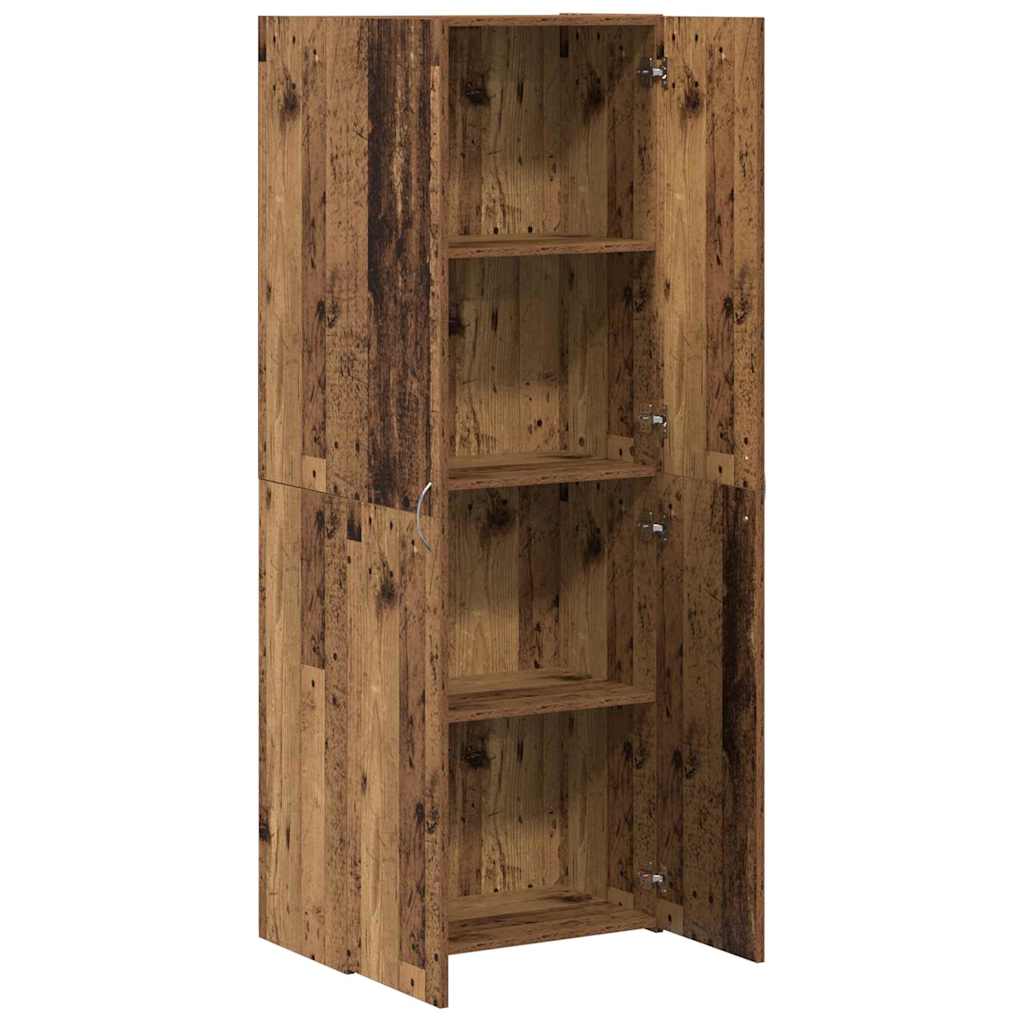 vidaXL Office Cabinet Old Wood 60 x 32 x 152.5 cm Engineered Wood