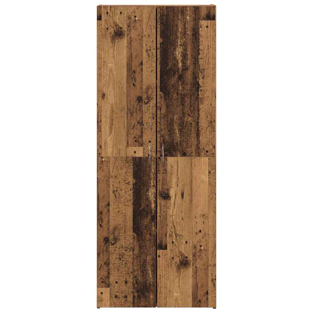 vidaXL Office Cabinet Old Wood 60 x 32 x 152.5 cm Engineered Wood