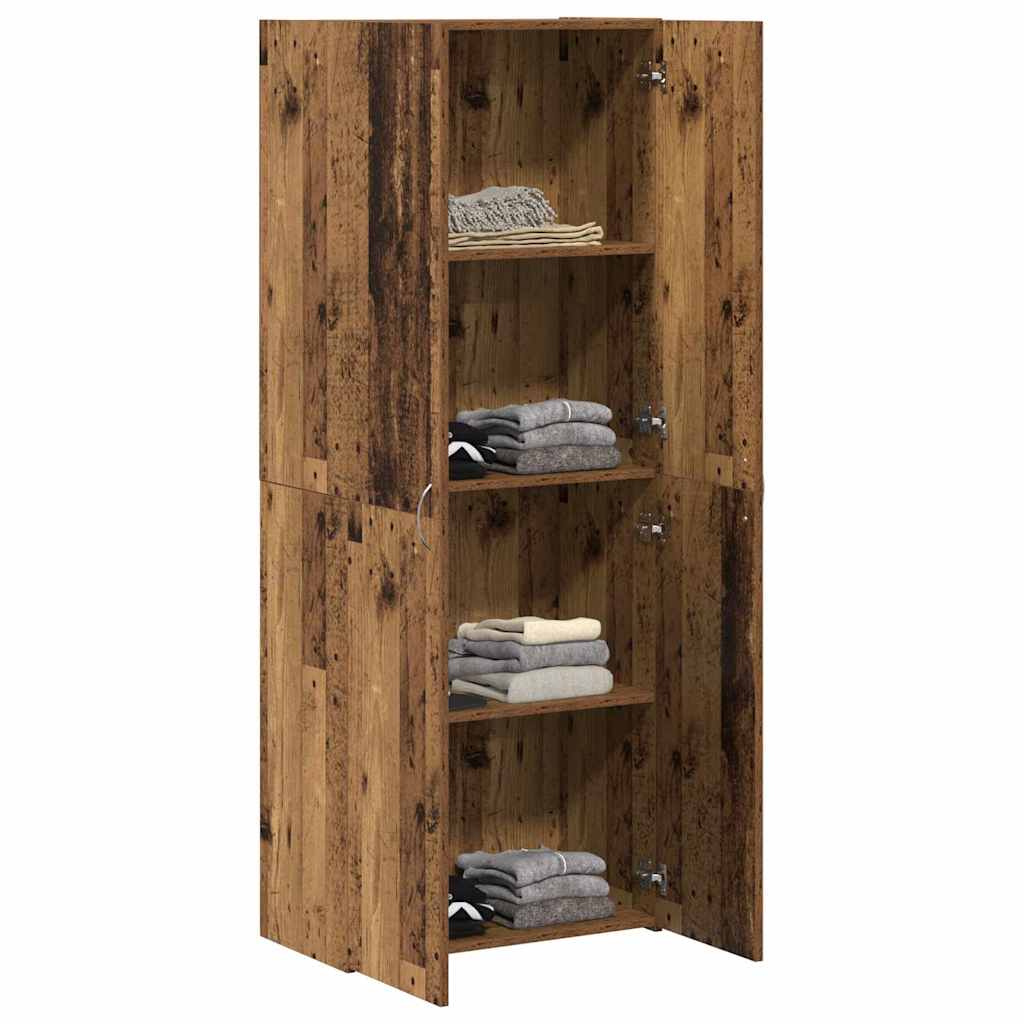 vidaXL Office Cabinet Old Wood 60 x 32 x 152.5 cm Engineered Wood
