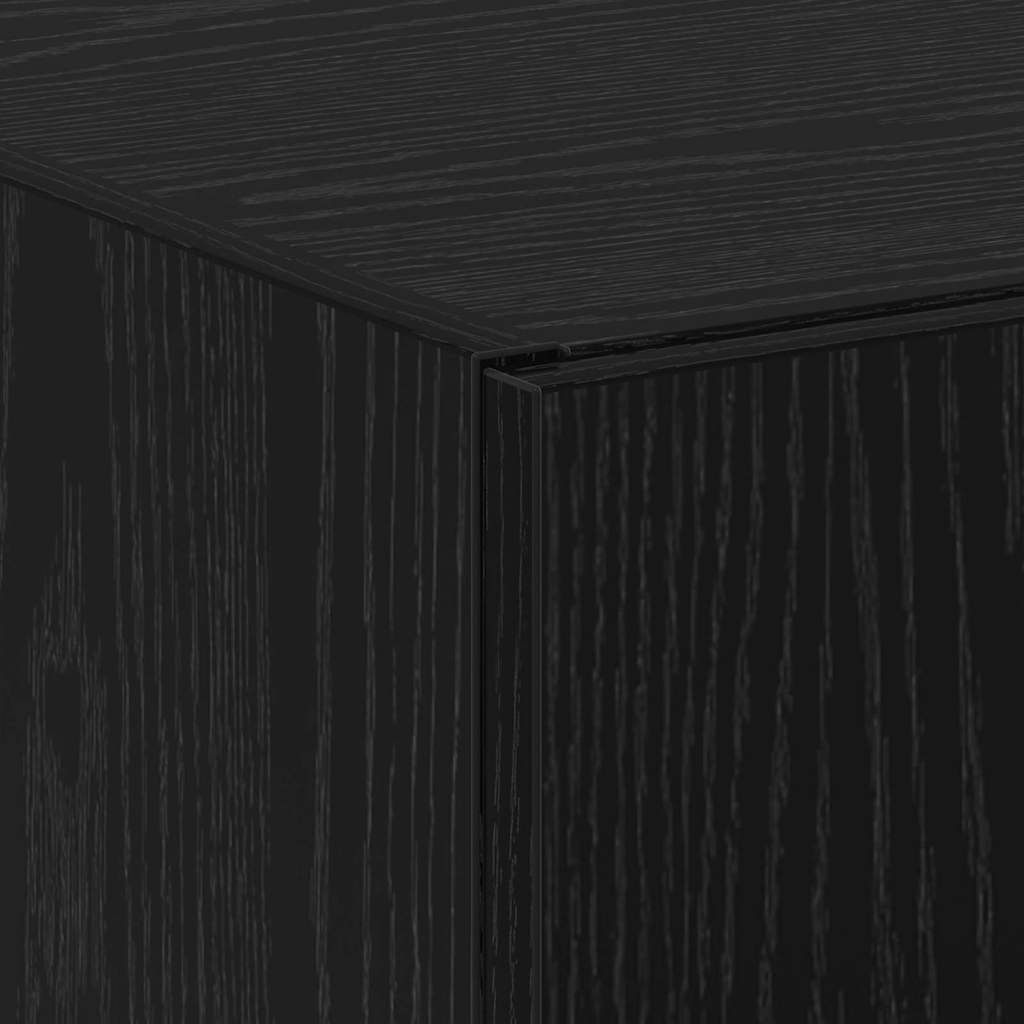 vidaXL Office Cabinet Black Oak 60 x 32 x 152.5 cm Engineered Wood