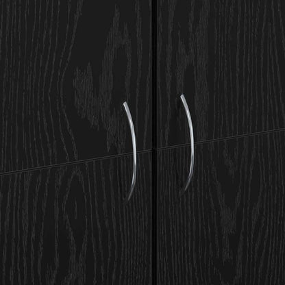 vidaXL Office Cabinet Black Oak 60 x 32 x 152.5 cm Engineered Wood