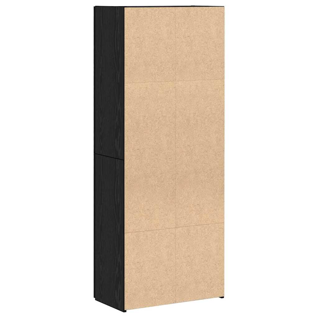 vidaXL Office Cabinet Black Oak 60 x 32 x 152.5 cm Engineered Wood