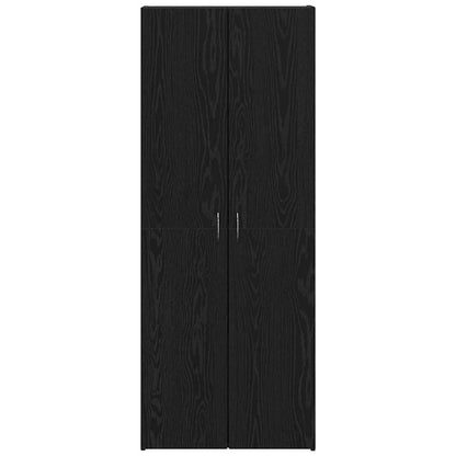 vidaXL Office Cabinet Black Oak 60 x 32 x 152.5 cm Engineered Wood