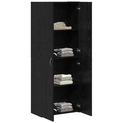 vidaXL Office Cabinet Black Oak 60 x 32 x 152.5 cm Engineered Wood