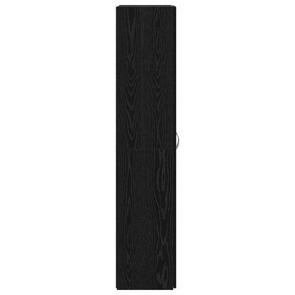 vidaXL Office Cabinet Black Oak 60 x 32 x 152.5 cm Engineered Wood