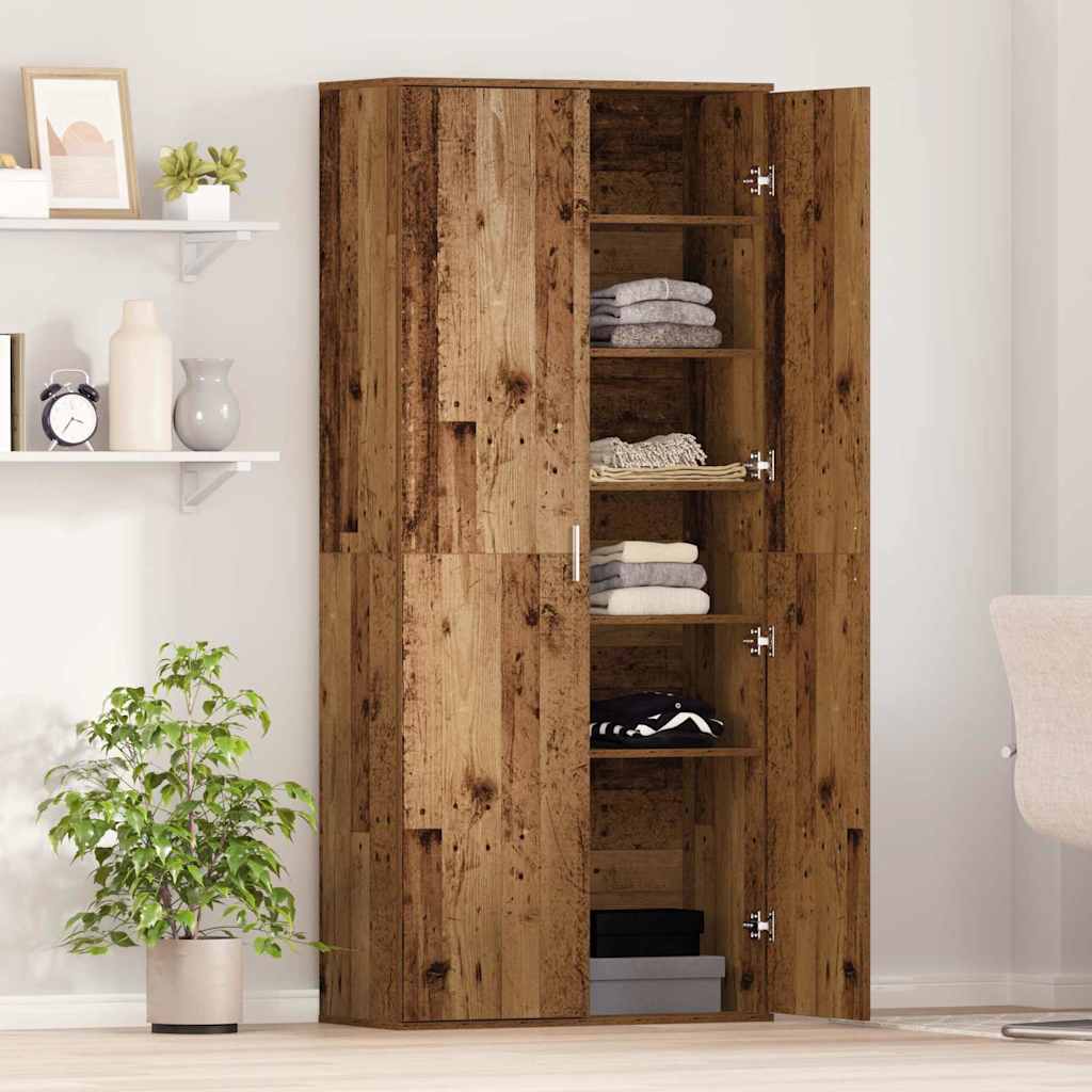 vidaXL Highboard 80 x 35 x 180 cm Engineered Wood Old Wood