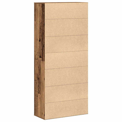 vidaXL Highboard 80 x 35 x 180 cm Engineered Wood Old Wood