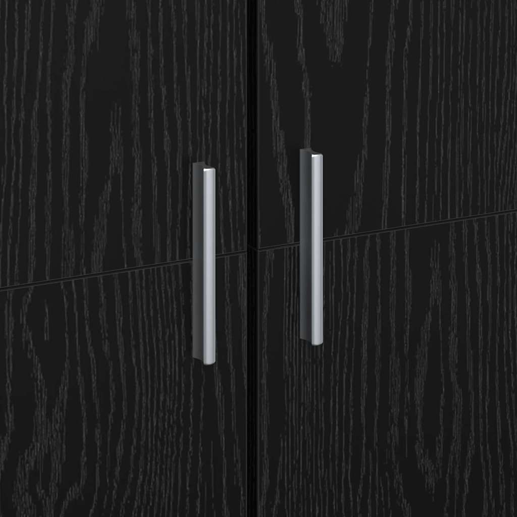 vidaXL Highboard 80 x 35 x 180 cm Engineered Wood Black oak