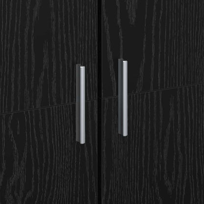 vidaXL Highboard 80 x 35 x 180 cm Engineered Wood Black oak