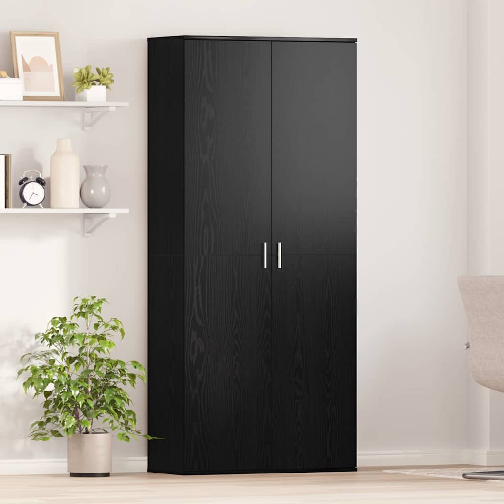 vidaXL Highboard 80 x 35 x 180 cm Engineered Wood Black oak