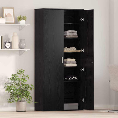vidaXL Highboard 80 x 35 x 180 cm Engineered Wood Black oak