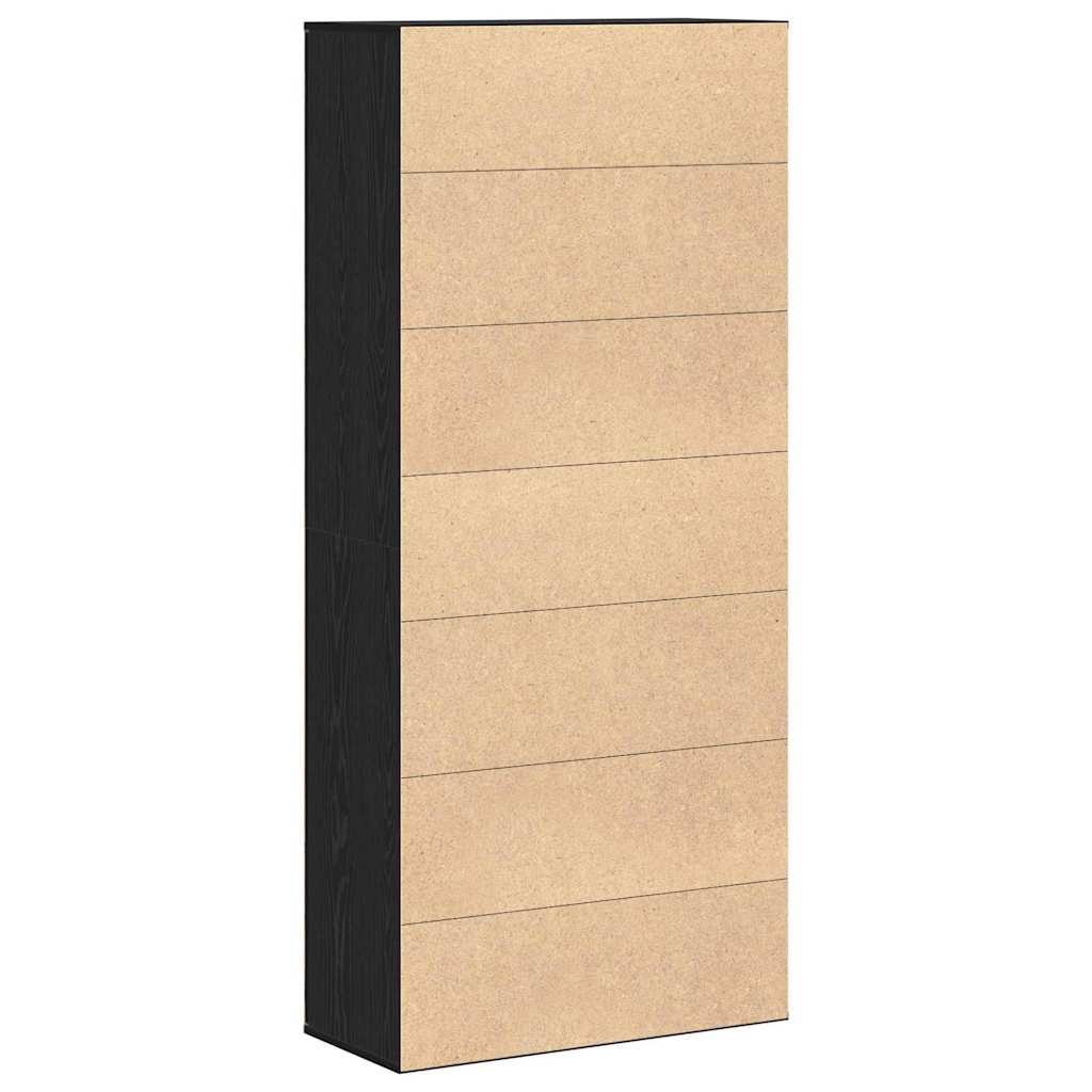 vidaXL Highboard 80 x 35 x 180 cm Engineered Wood Black oak
