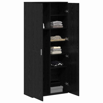 vidaXL Highboard 80 x 35 x 180 cm Engineered Wood Black oak