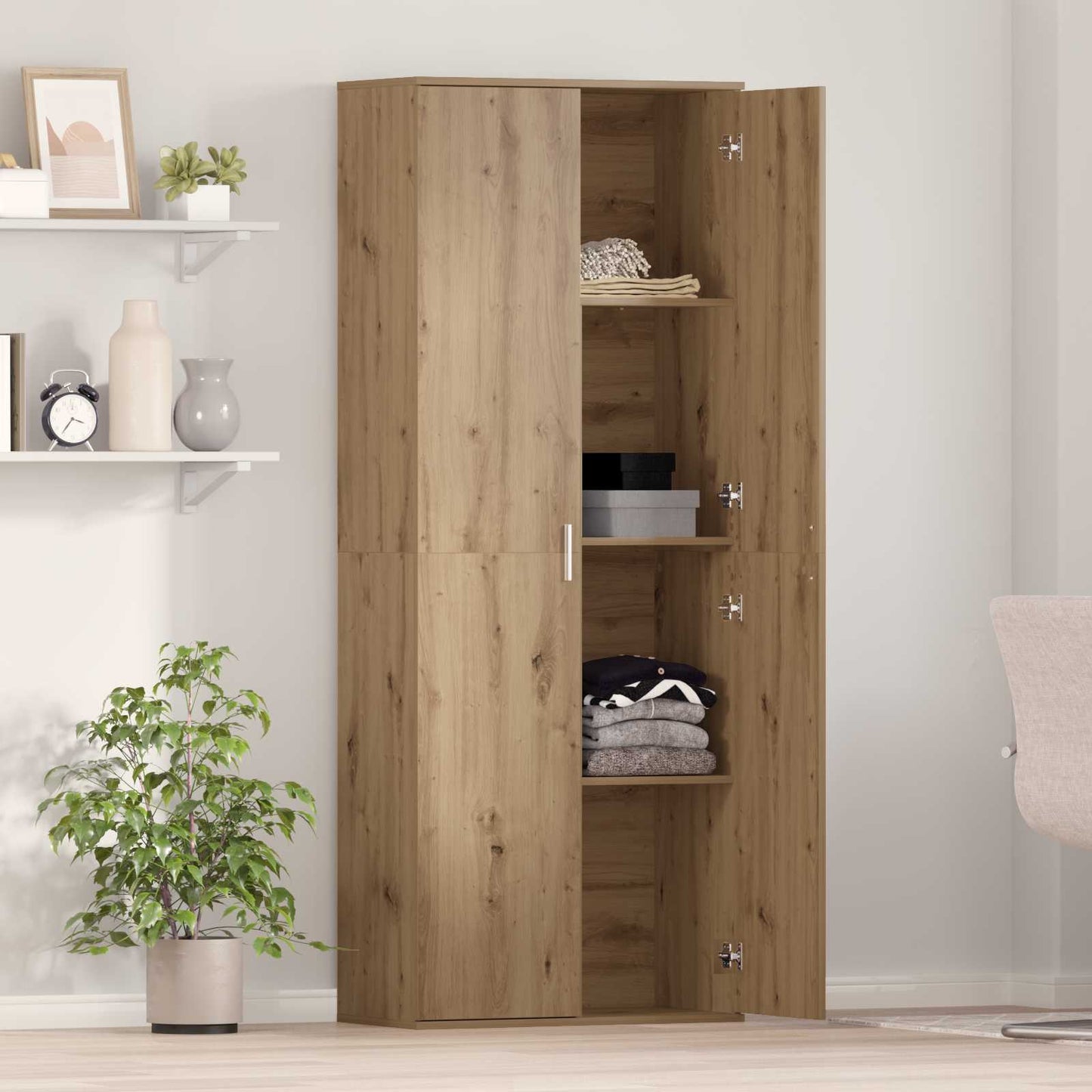 vidaXL Highboard 70 x 33.5 x 180 cm Engineered Wood Artisan Oak