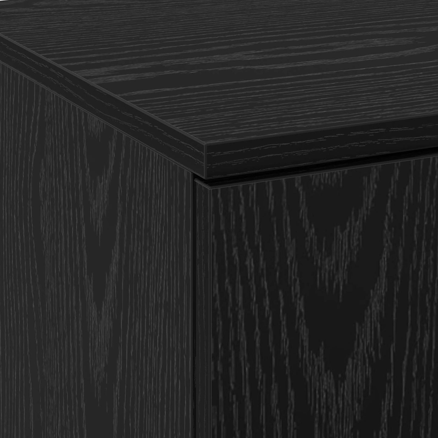 vidaXL Highboard 70 x 33.5 x 180 cm Engineered Wood Black Oak