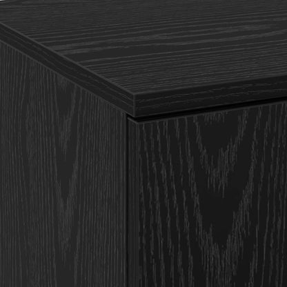 vidaXL Highboard 70 x 33.5 x 180 cm Engineered Wood Black Oak