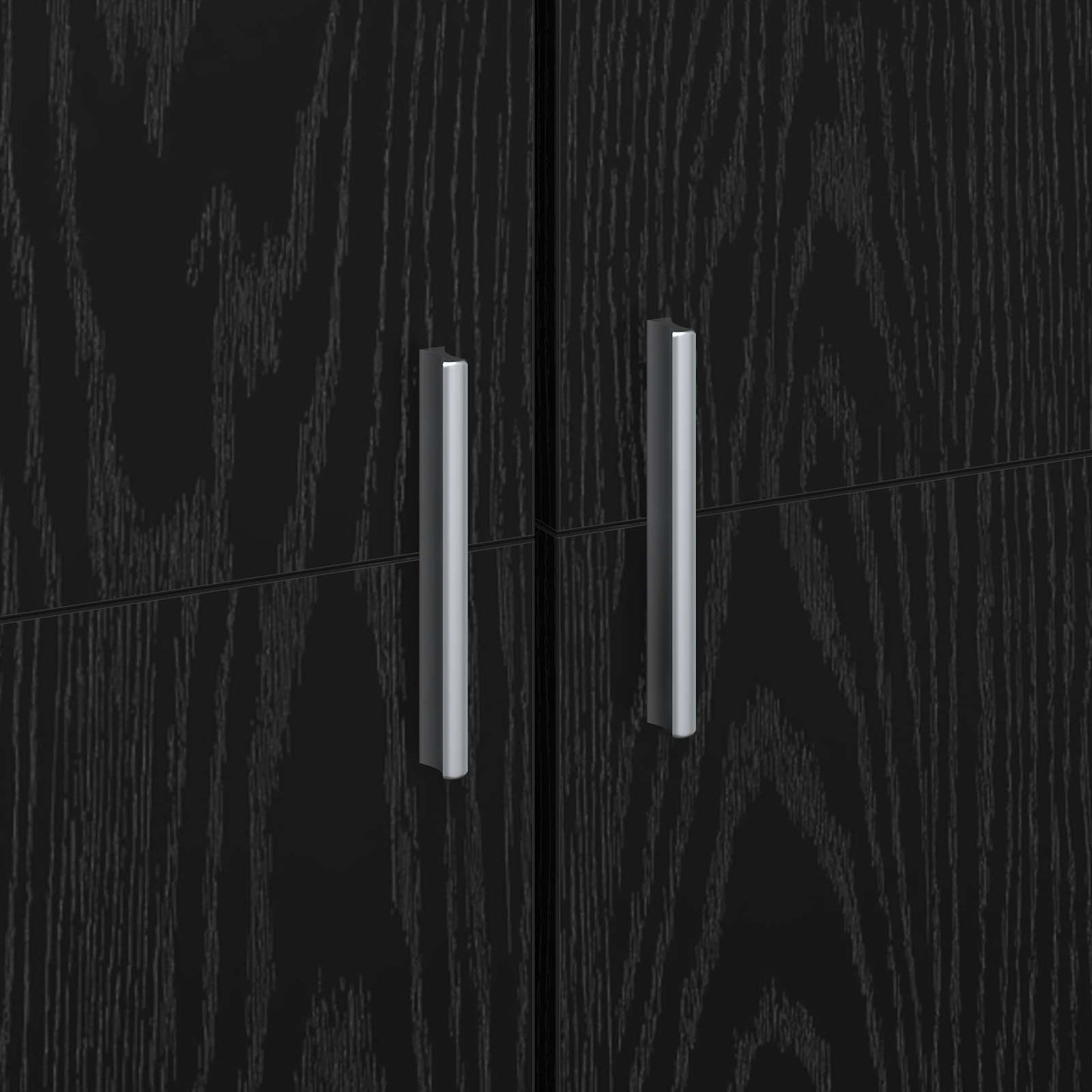 vidaXL Highboard 70 x 33.5 x 180 cm Engineered Wood Black Oak