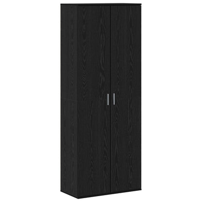 vidaXL Highboard 70 x 33.5 x 180 cm Engineered Wood Black Oak