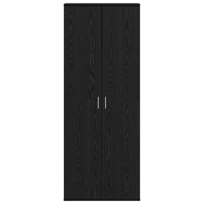 vidaXL Highboard 70 x 33.5 x 180 cm Engineered Wood Black Oak