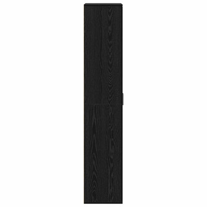 vidaXL Highboard 70 x 33.5 x 180 cm Engineered Wood Black Oak