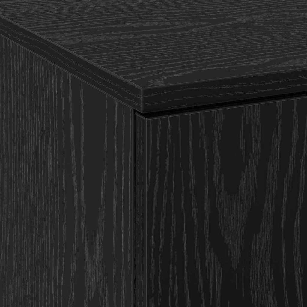 vidaXL Highboard Black oak 60 x 35 x 180 cm Engineered wood