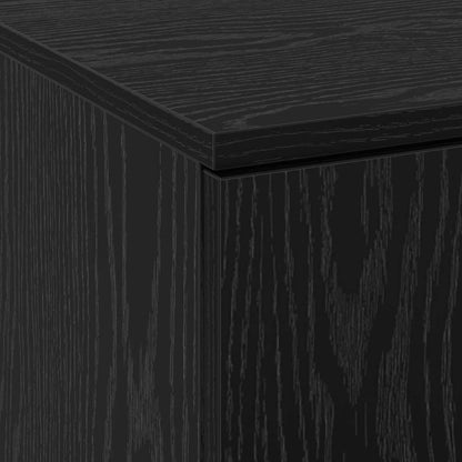 vidaXL Highboard Black oak 60 x 35 x 180 cm Engineered wood