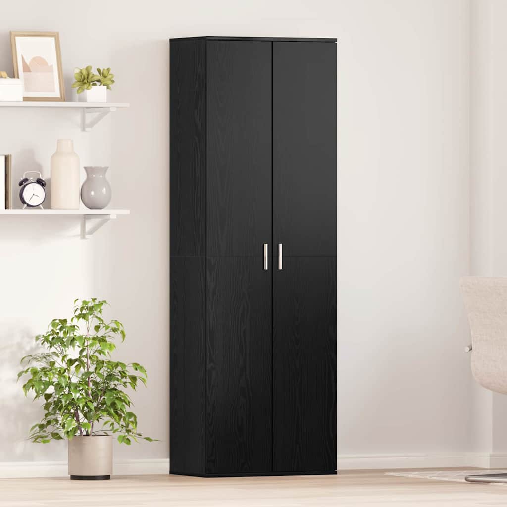 vidaXL Highboard Black oak 60 x 35 x 180 cm Engineered wood