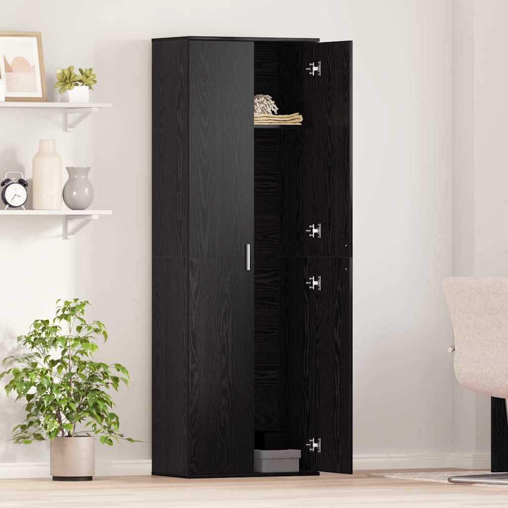 vidaXL Highboard Black oak 60 x 35 x 180 cm Engineered wood