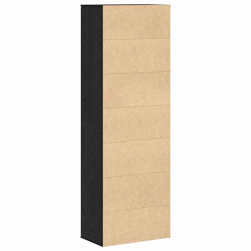 vidaXL Highboard Black oak 60 x 35 x 180 cm Engineered wood