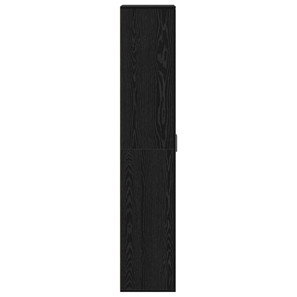 vidaXL Highboard Black oak 60 x 35 x 180 cm Engineered wood