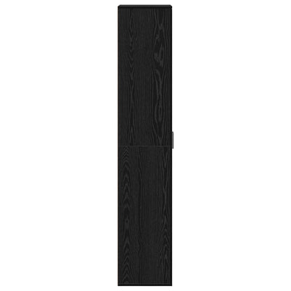 vidaXL Highboard Black oak 60 x 35 x 180 cm Engineered wood