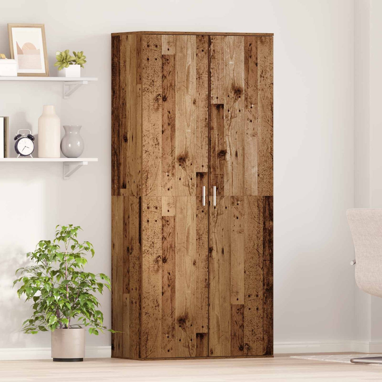 vidaXL Highboard 80 x 39 x 178 cm Engineered Wood Old Wood